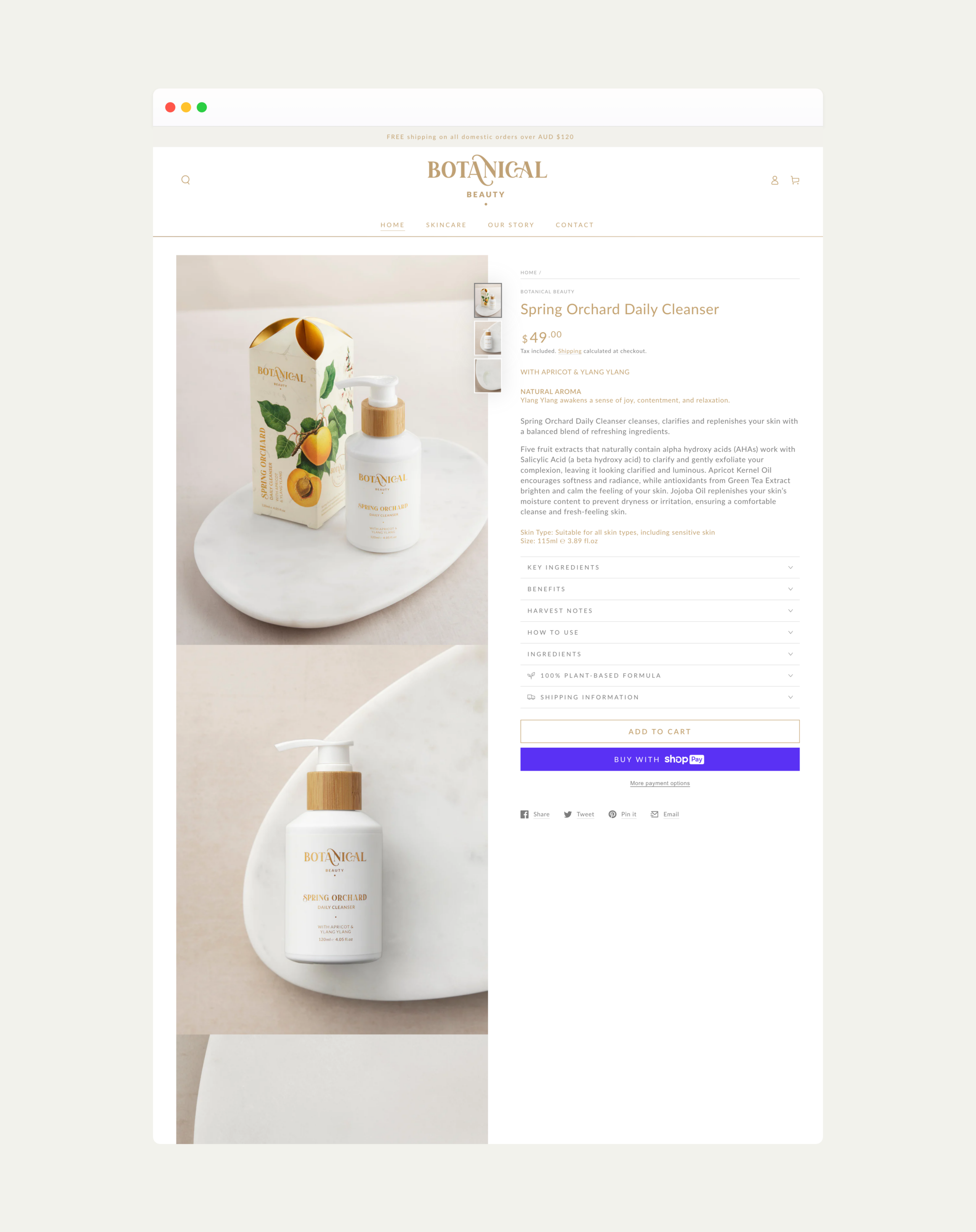 Botanical Beauty Brand Development and Shopify Website Design by TL Design Co.