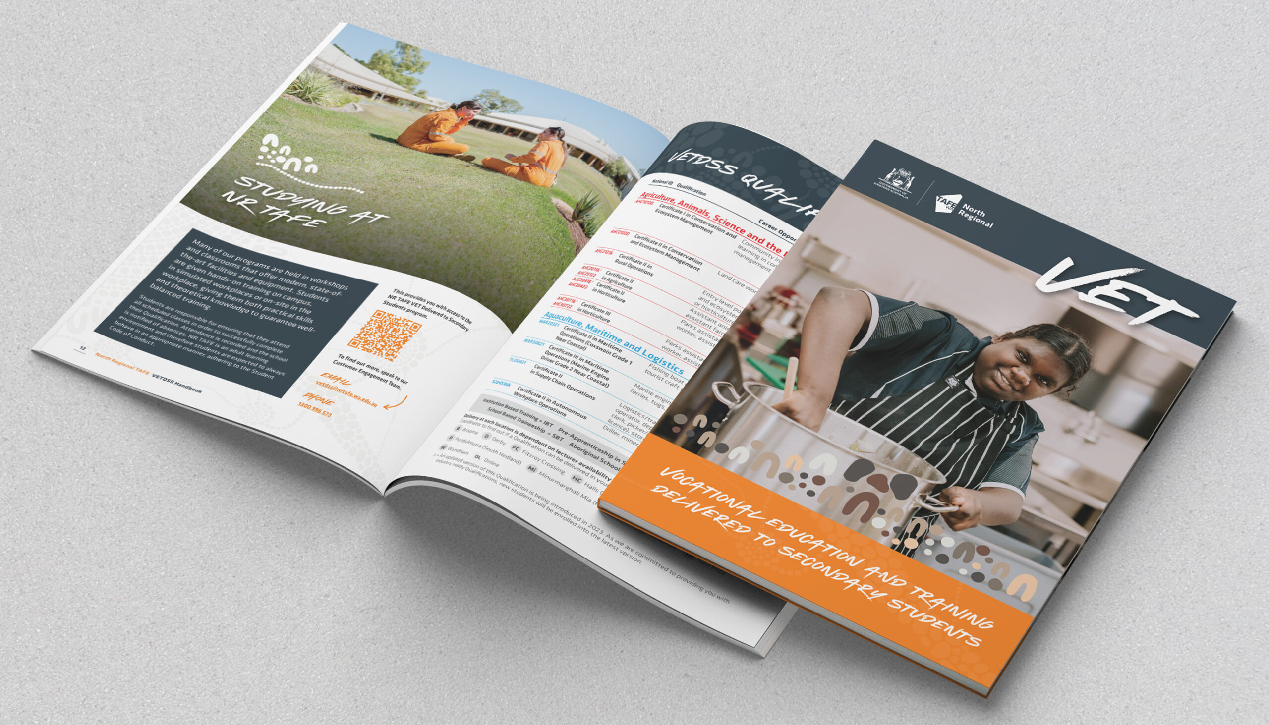 Campaign Branding, Brochures and Course Guide & Banner Design for North Regional Tafe by TL Design Co. Designer Taryn Langlois