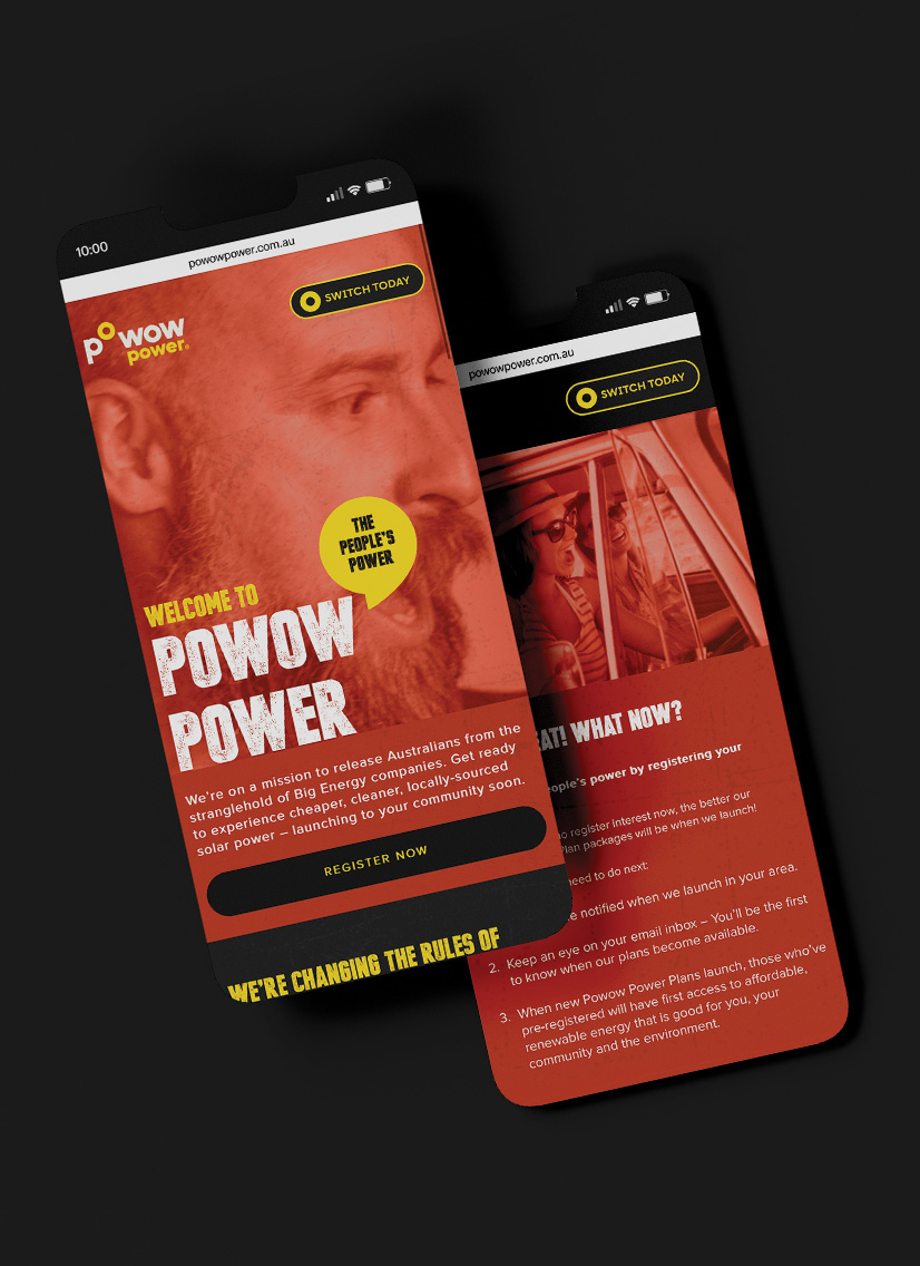 Branding, Website and Graphic Design for Powow Power by TL Design Co. Designer Taryn Langlois